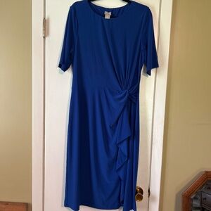 Chico’s Royal Blue Sherry Dress w/ front twist